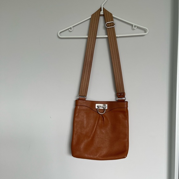 Salvatore Ferragamo Handbags - Salvatore Ferragamo Gancini Shoulder Bag Brown